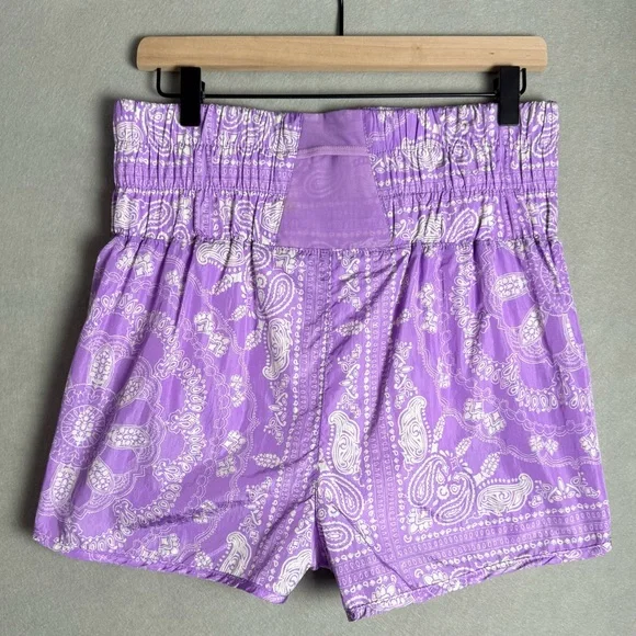 Free People Movement FP The Way Home Purple Floral Shorts size XL - Picture 2 of 9